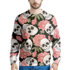 Pink Peony Skull Men's Sweatshirt-grizzshop