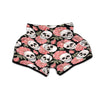 Pink Peony Skull Muay Thai Boxing Shorts-grizzshop