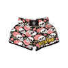 Pink Peony Skull Muay Thai Boxing Shorts-grizzshop