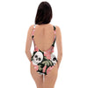 Pink Peony Skull One Piece Swimsuite-grizzshop