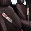 Pink Peony Skull Seat Belt Cover-grizzshop