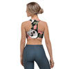 Pink Peony Skull Sports Bra-grizzshop