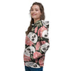 Pink Peony Skull Women's Hoodie-grizzshop