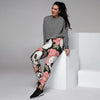 Pink Peony Skull Women's Joggers-grizzshop