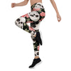 Pink Peony Skull Women's Leggings-grizzshop