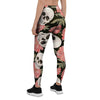 Pink Peony Skull Women's Leggings-grizzshop