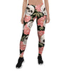 Pink Peony Skull Women's Leggings-grizzshop