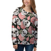 Pink Peony Skull Women's Sweatshirt-grizzshop