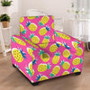 Pink Pineapple Print Armchair Cover-grizzshop