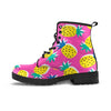 Pink Pineapple Print Men's Boots-grizzshop