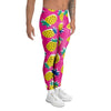 Pink Pineapple Print Men's Leggings-grizzshop