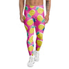 Pink Pineapple Print Men's Leggings-grizzshop