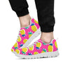 Pink Pineapple Print Men's Sneakers-grizzshop