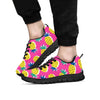 Pink Pineapple Print Men's Sneakers-grizzshop