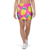 Pink Pineapple Print Mini Skirt-grizzshop