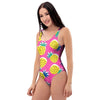 Pink Pineapple Print One Piece Swimsuite-grizzshop