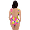 Pink Pineapple Print One Piece Swimsuite-grizzshop