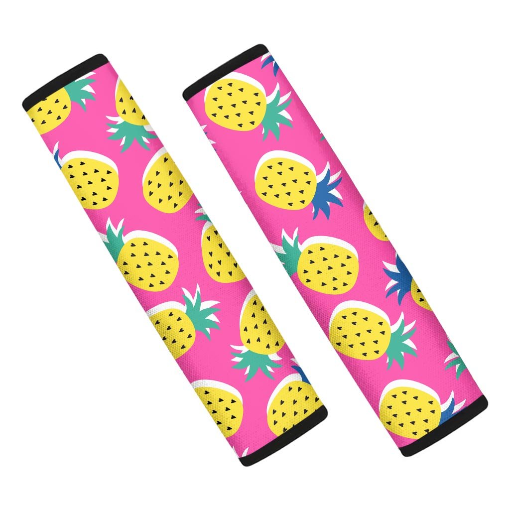 Pink Pineapple Print Seat Belt Cover-grizzshop