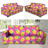 Pink Pineapple Print Sofa Cover-grizzshop