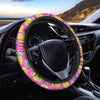 Pink Pineapple Print Steering Wheel Cover-grizzshop