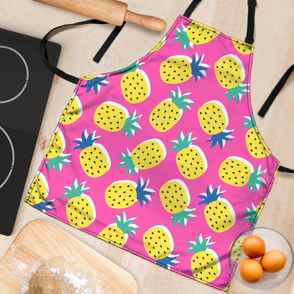 Pink Pineapple Print Women's Apron-grizzshop