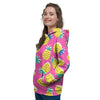 Pink Pineapple Print Women's Hoodie-grizzshop