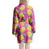 Pink Pineapple Print Women's Robe-grizzshop