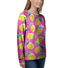 Pink Pineapple Print Women's Sweatshirt-grizzshop