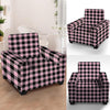 Pink Plaid Armchair Cover-grizzshop