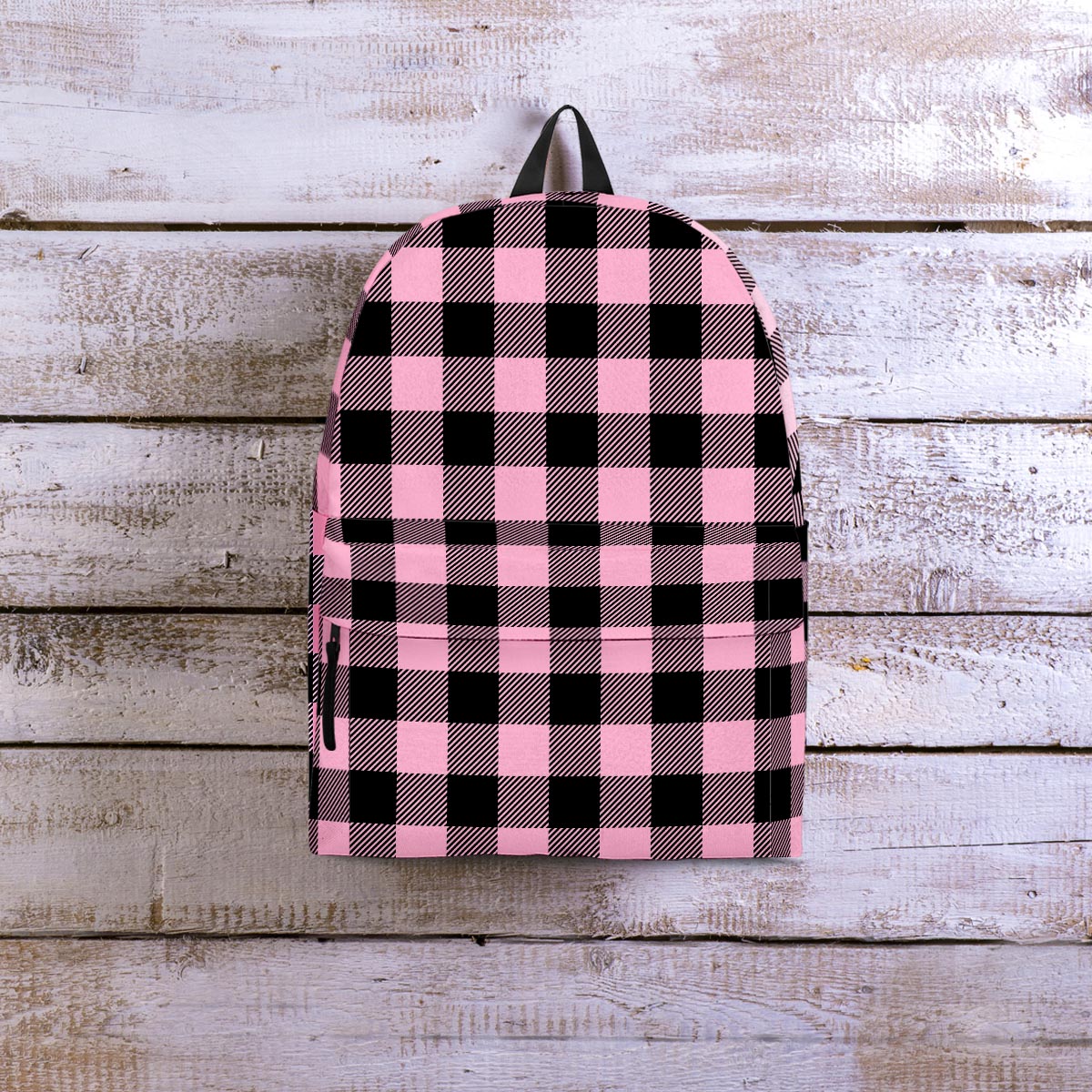 Pink Plaid Backpack-grizzshop