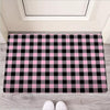 Pink Plaid Door Mat-grizzshop