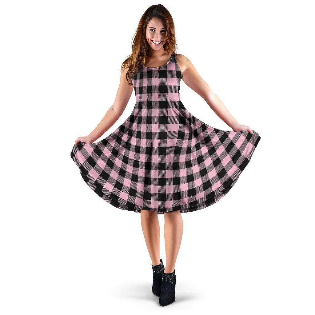 Pink Plaid Dress-grizzshop