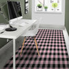 Pink Plaid Floor Mat-grizzshop