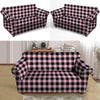 Pink Plaid Loveseat Cover-grizzshop