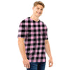 Pink Plaid Men T Shirt-grizzshop