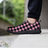 Pink Plaid Men's Sneakers-grizzshop