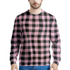 Pink Plaid Men's Sweatshirt-grizzshop