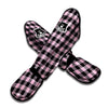 Pink Plaid Muay Thai Shin Guard-grizzshop