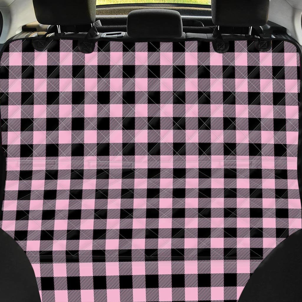Pink Plaid Pet Car Seat Cover-grizzshop