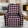 Pink Plaid Recliner Cover-grizzshop