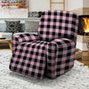 Pink Plaid Recliner Cover-grizzshop