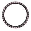 Pink Plaid Steering Wheel Cover-grizzshop