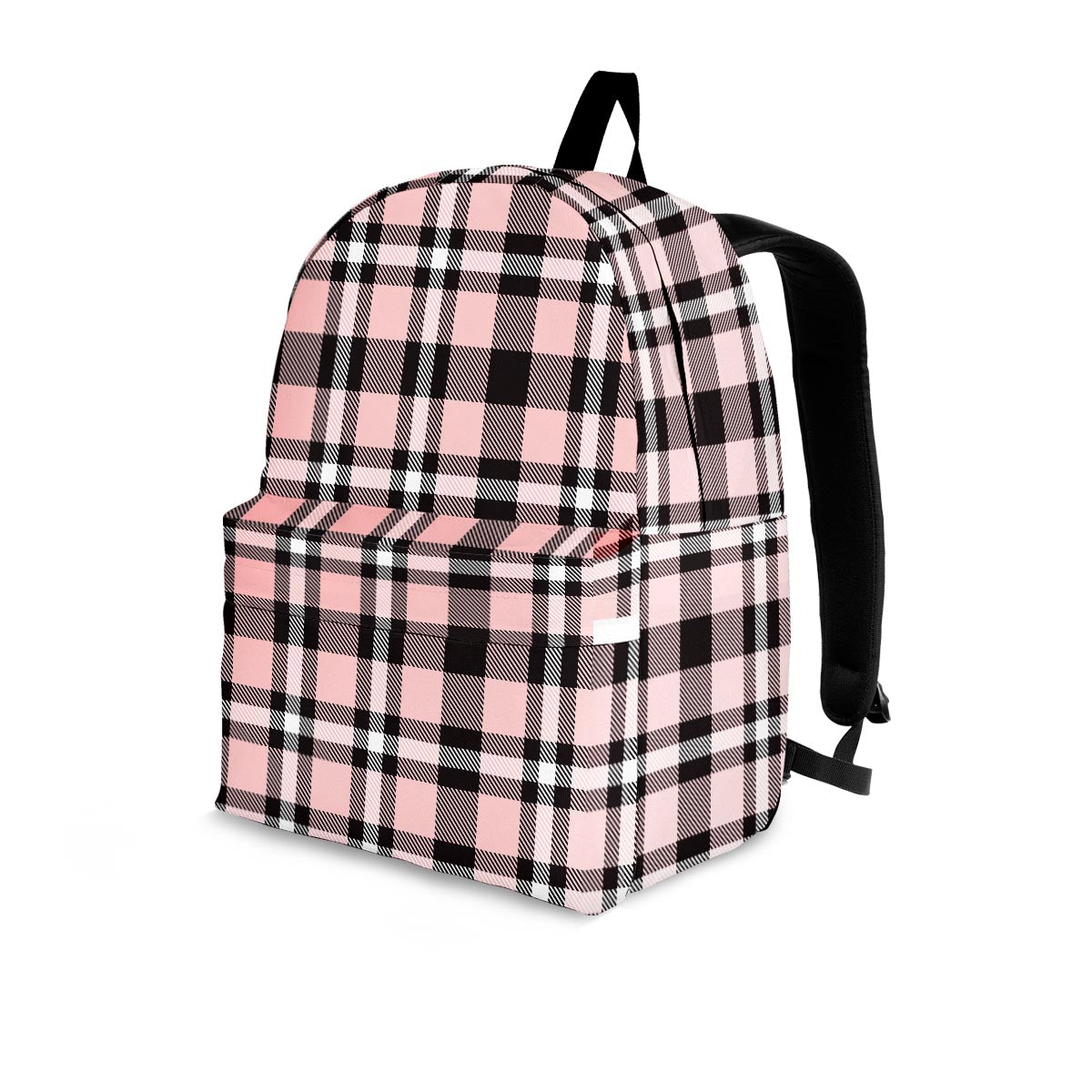 Pink Plaid Tartan Backpack-grizzshop