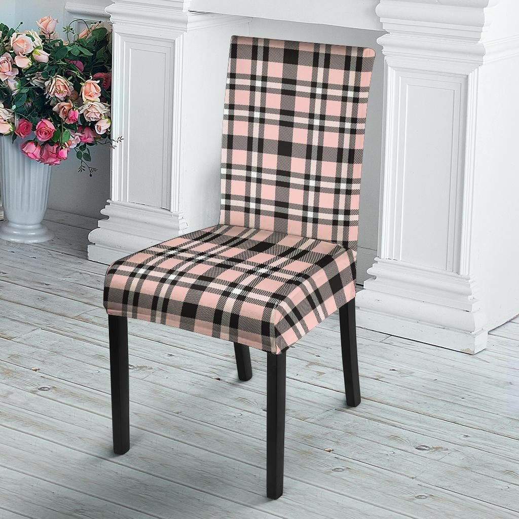 Pink Plaid Tartan Chair Cover-grizzshop