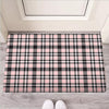 Pink Plaid Tartan Door Mat-grizzshop