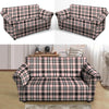 Pink Plaid Tartan Loveseat Cover-grizzshop