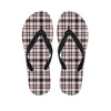 Pink Plaid Tartan Men's Flip Flops-grizzshop