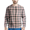 Pink Plaid Tartan Men's Sweatshirt-grizzshop