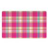 Pink Plaid Tartan Print Door Mat-grizzshop