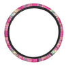 Pink Plaid Tartan Print Steering Wheel Cover-grizzshop